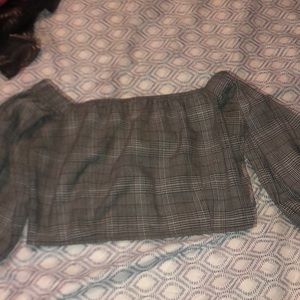 Plaid cropped top